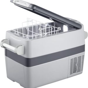 AJ30 Portable Refrigerator,Portable Freezer,32 Quart(30L) Electric Cooler,Car Refrigerator,12/24V DC Cable & 110/240V AC,Car Fridge for Camping,Truck,RV,Travel,Fishing,3-YEAR Warranty