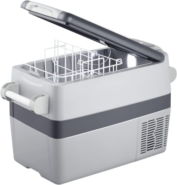 AJ30 Portable Refrigerator,Portable Freezer,32 Quart(30L) Electric Cooler,Car Refrigerator,12/24V DC Cable & 110/240V AC,Car Fridge for Camping,Truck,RV,Travel,Fishing,3-YEAR Warranty