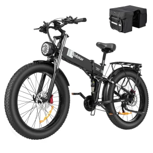 Eletric Bike for Adults, 750W Motor 48V 20Ah Removable Battery 26?? Fat Tire Folding E-Bike Shimano 21-Speed MTB Cycling UL2849